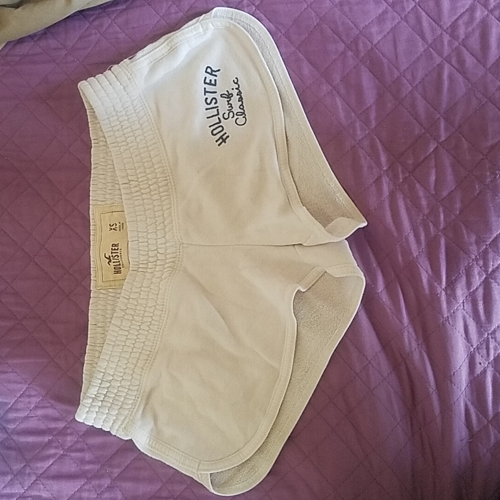 Hollister Surf Classic plain white beach shorts
